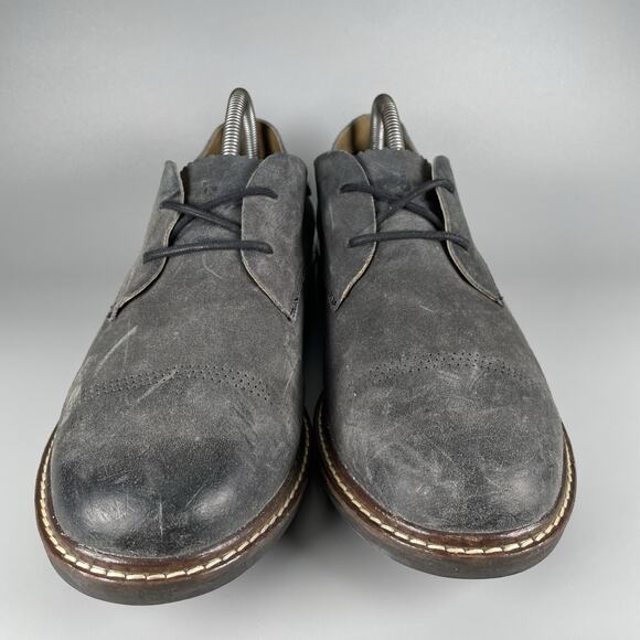 Olukai Walino Men’s Size 11 Gray Leather Lace Up Casual Oxford Dress Shoes EUC main image 8